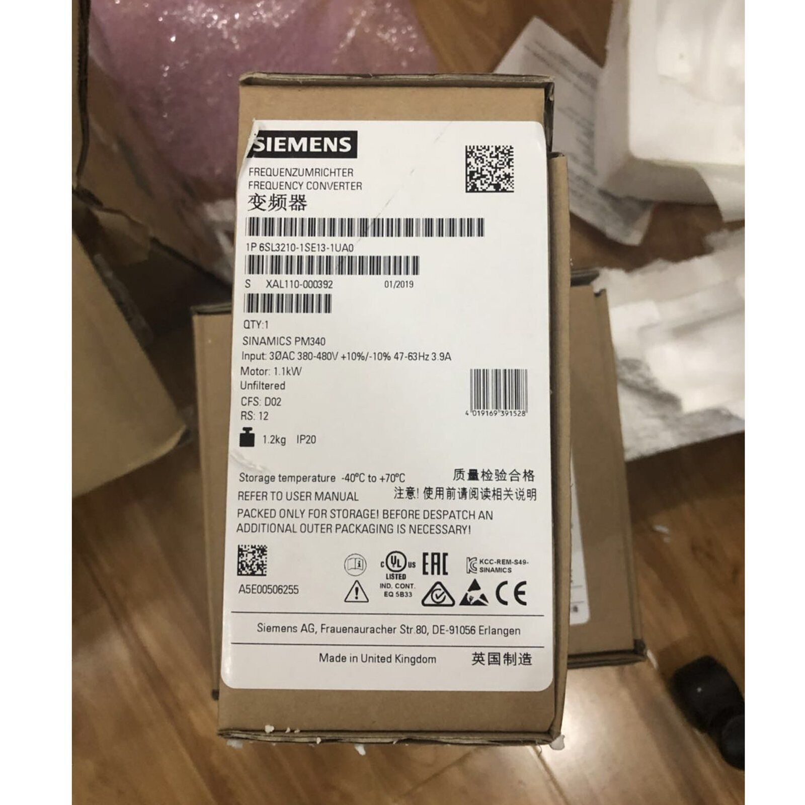 New Siemens 6SL3 210-1SE13-1UA0 6SL3210-1SE13-1UA0 converter Power Module PM340