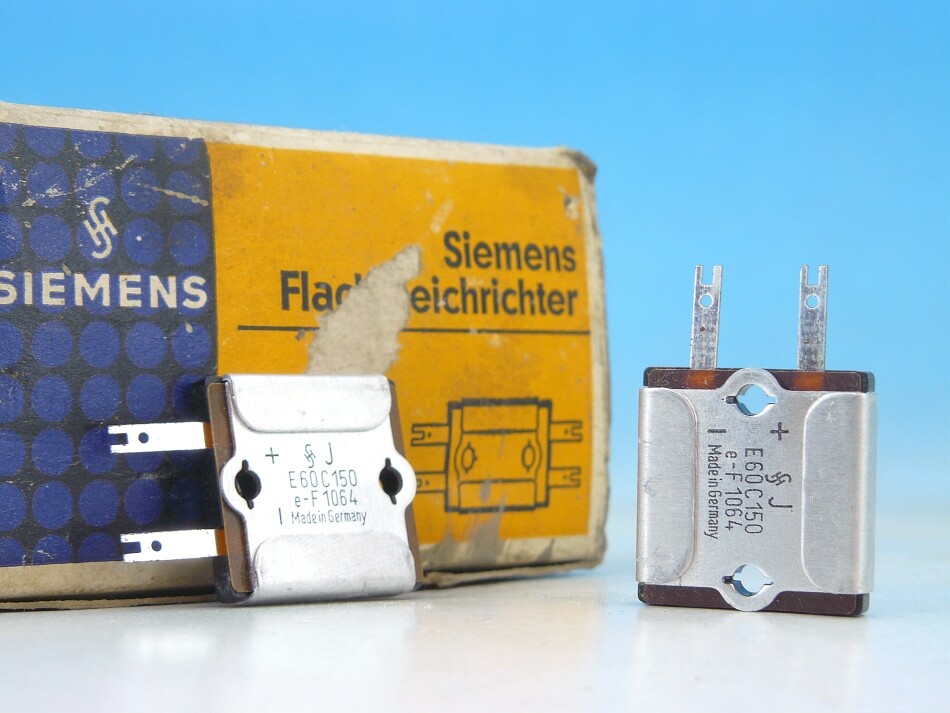 2x E60C150 60V 150mA SIEMENS Selenium Flat Rectifier Flachgleichrichter V