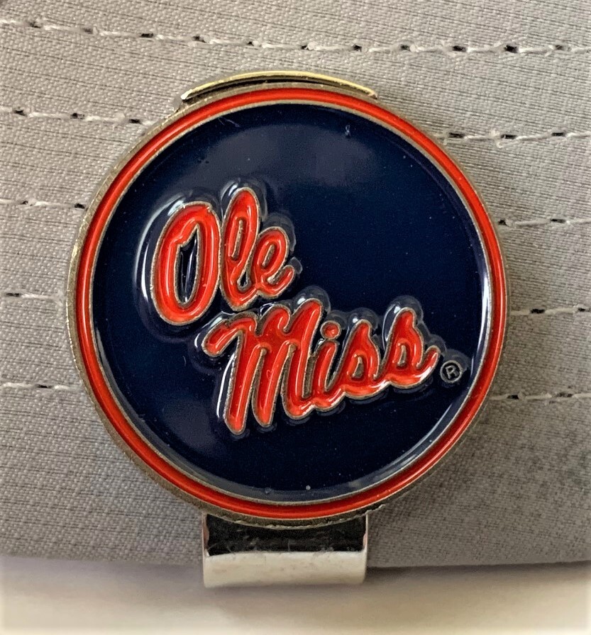 Mississippi Ole Miss Ball Marker with Magnetic Hat Clip New