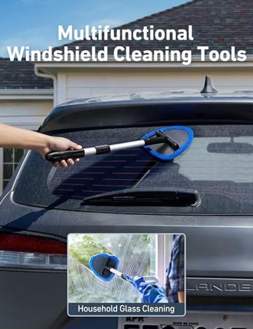 26" Windshield Cleaner Tool, Car Interior Window Detailing 26 in 1 Blue