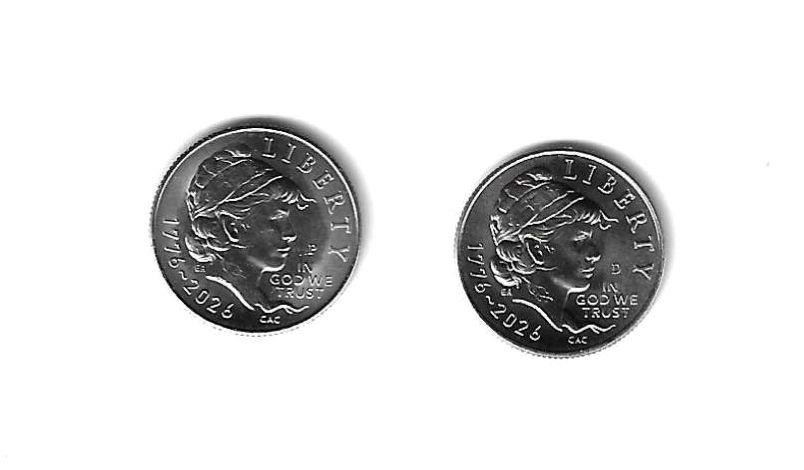 2026 P&D SEMIQUINCENTENNIAL EMERGING LIBERTY DIMES - UNCIRCULATED.