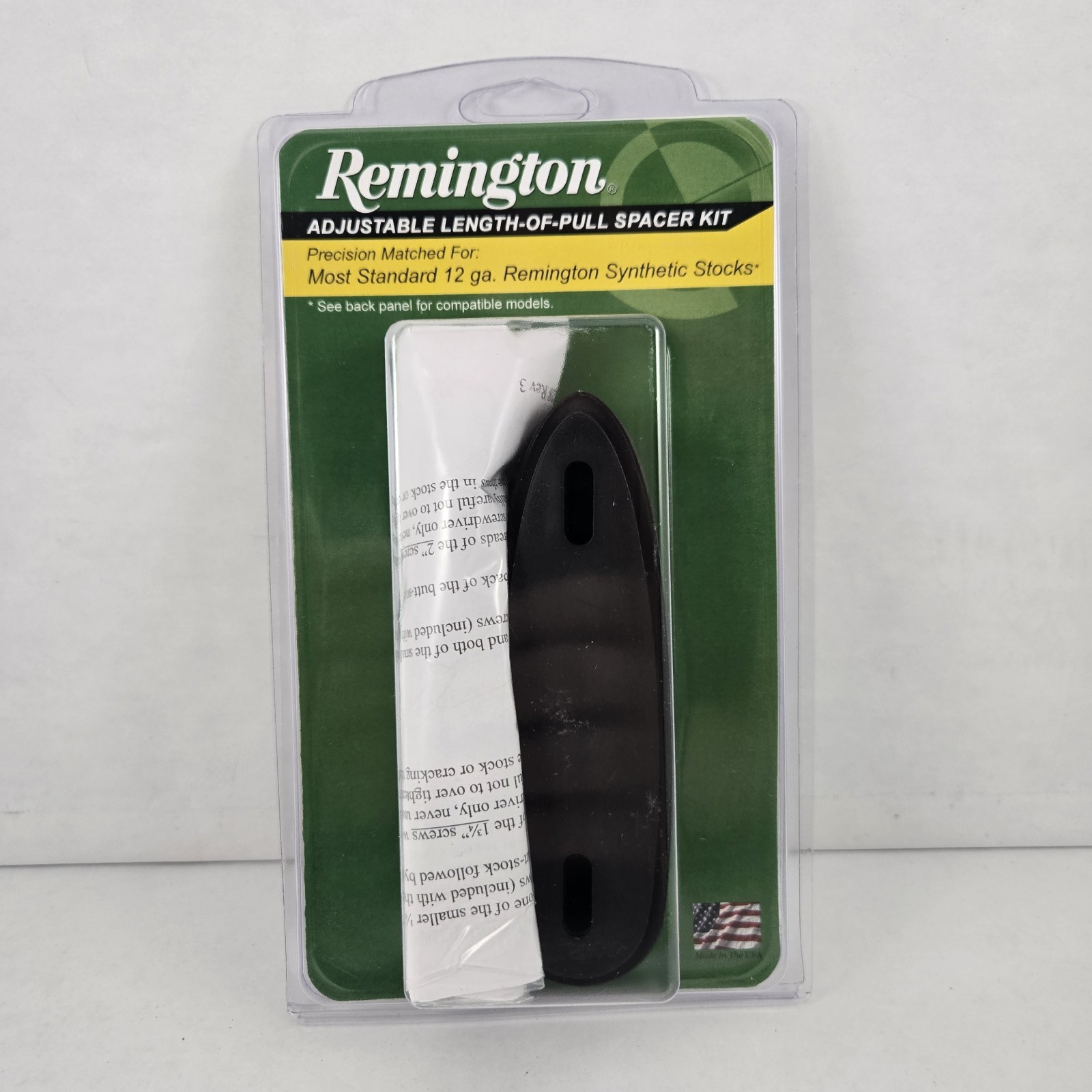 Remington 12 Gauge Synthetic Stock length of pull LOP spacer kit 870 1100 1187