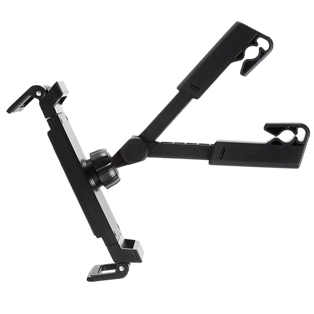 Black ABS Headrest Tablet Mount Car Phone Holder with 360 Degree Rotation
