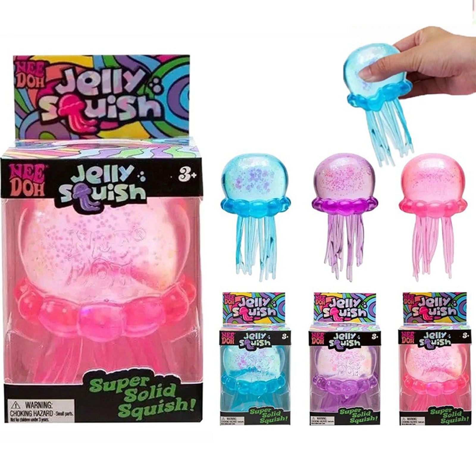 NeeDoh Jellyfish Jelly Squish Stress Toy Fidget Sensory Squeeze Squishy Toy Gift