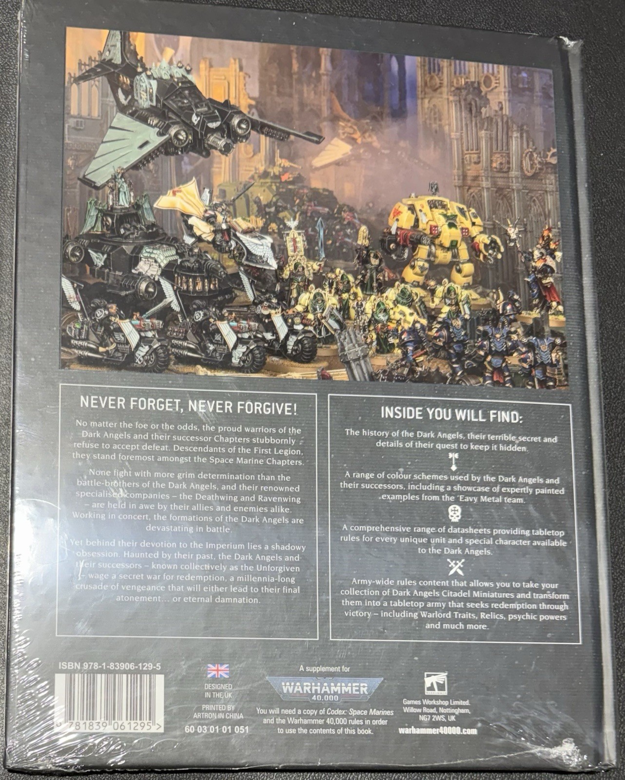 Warhammer 40k Codex: Dark Angels 9th Edition Hardback Sealed New