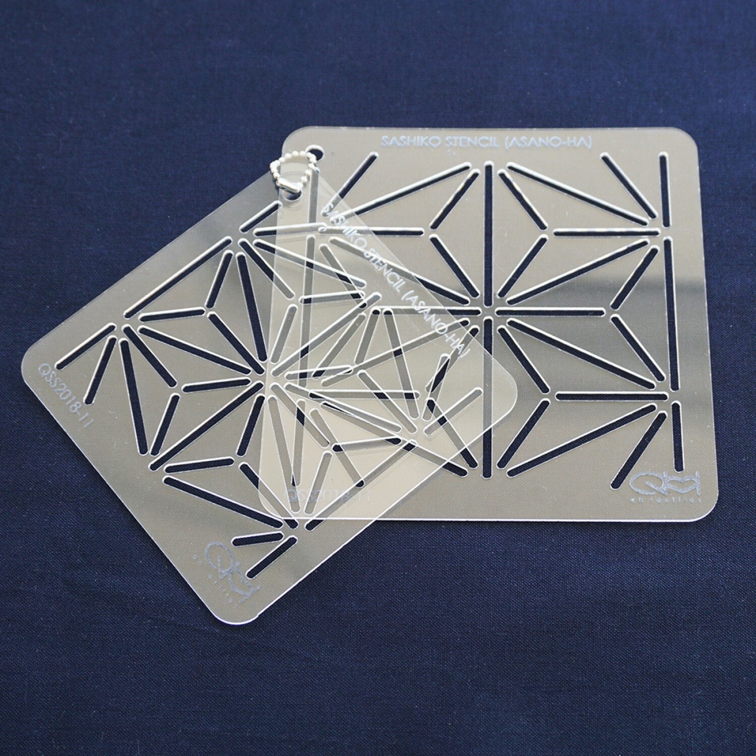 Sashiko Stencil - Asano-Ha - Same Design in 2 Sizes - 4" and 4 1/2"