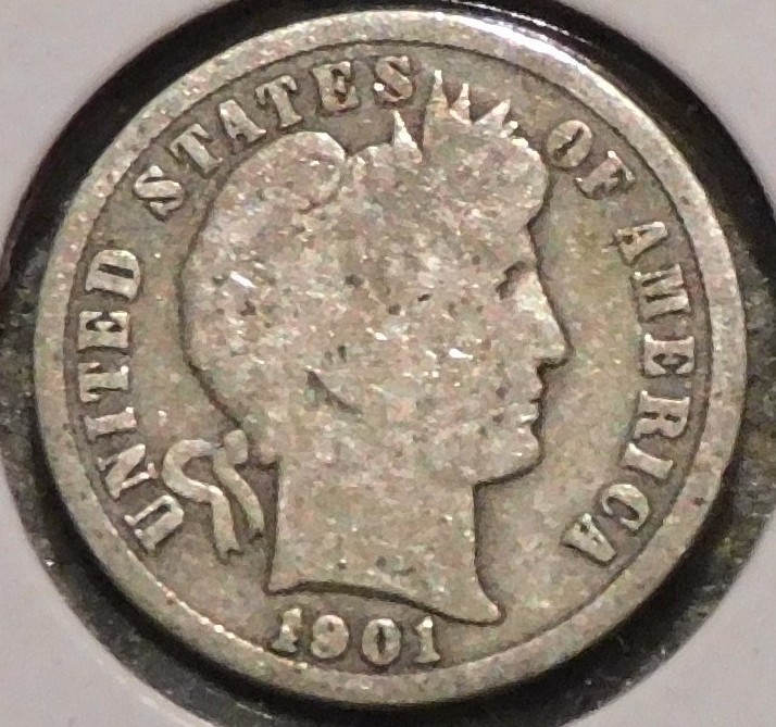Silver Dime - Barber - 1901 [609]