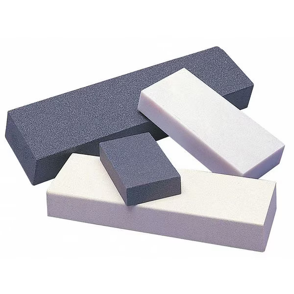 Combination Grit Benchstone, 5 in W, 2 in L, 3/4 in H, Silicon Carbide, Gray