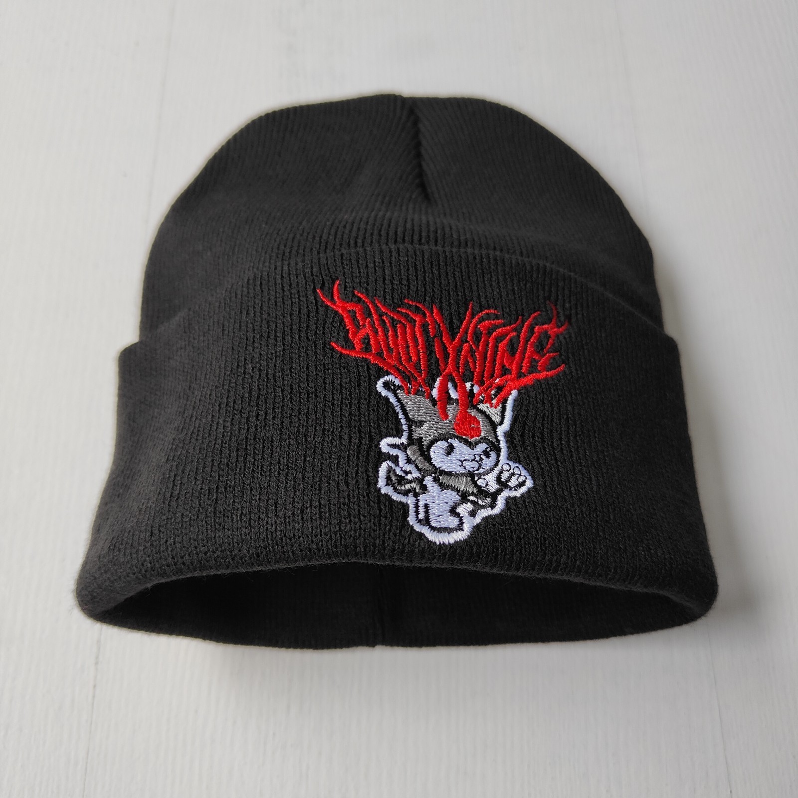 Kuromi Beanie,Anime Embroidery Beanie,Harajuku clothing,Teenage gift,Kawaii