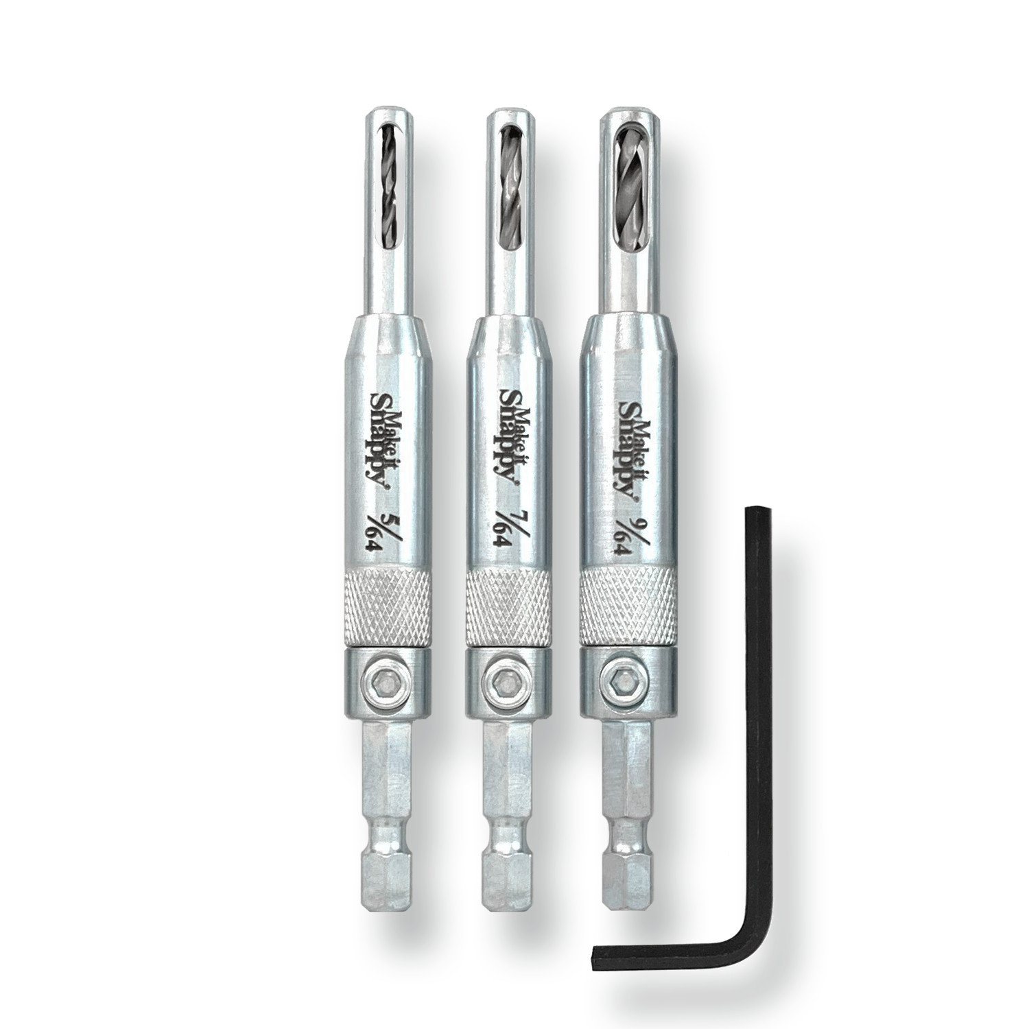 Snappy 3pc Self Centering Hinge Drill Bit Set MADE IN USA Sizes #2 – 10 Cabinet