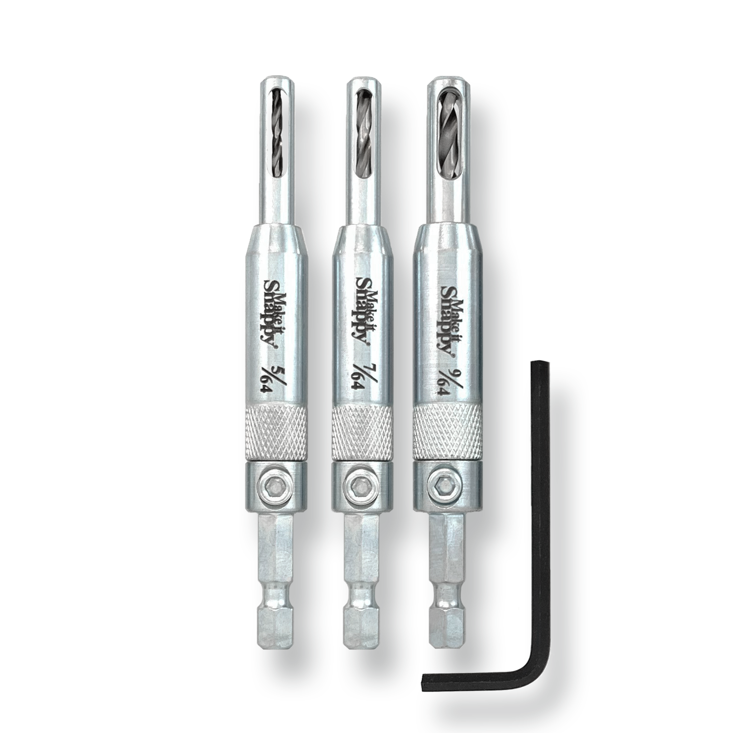 Snappy 3pc Self Centering Hinge Drill Bit Set MADE IN USA Sizes #2 – 10 Cabinet