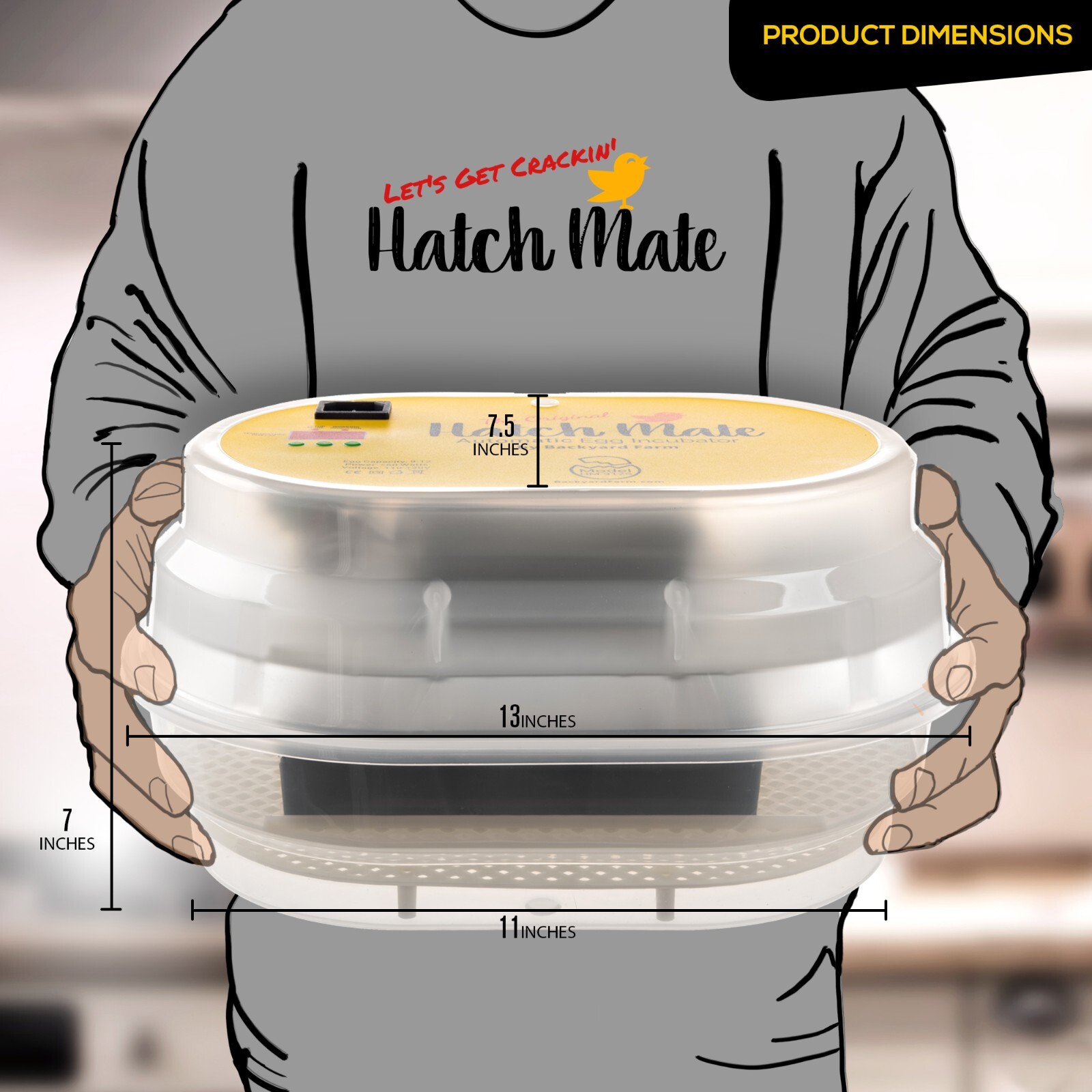 HatchMate™ Automatic Egg Incubator w/ Humidity For 9-12 Eggs Hatch Chicken Quail