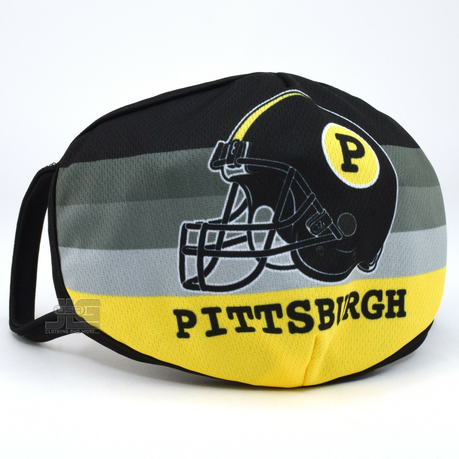 Pittsburgh Fashion Black Gold Cloth Face Mask Football team Helmet Washable