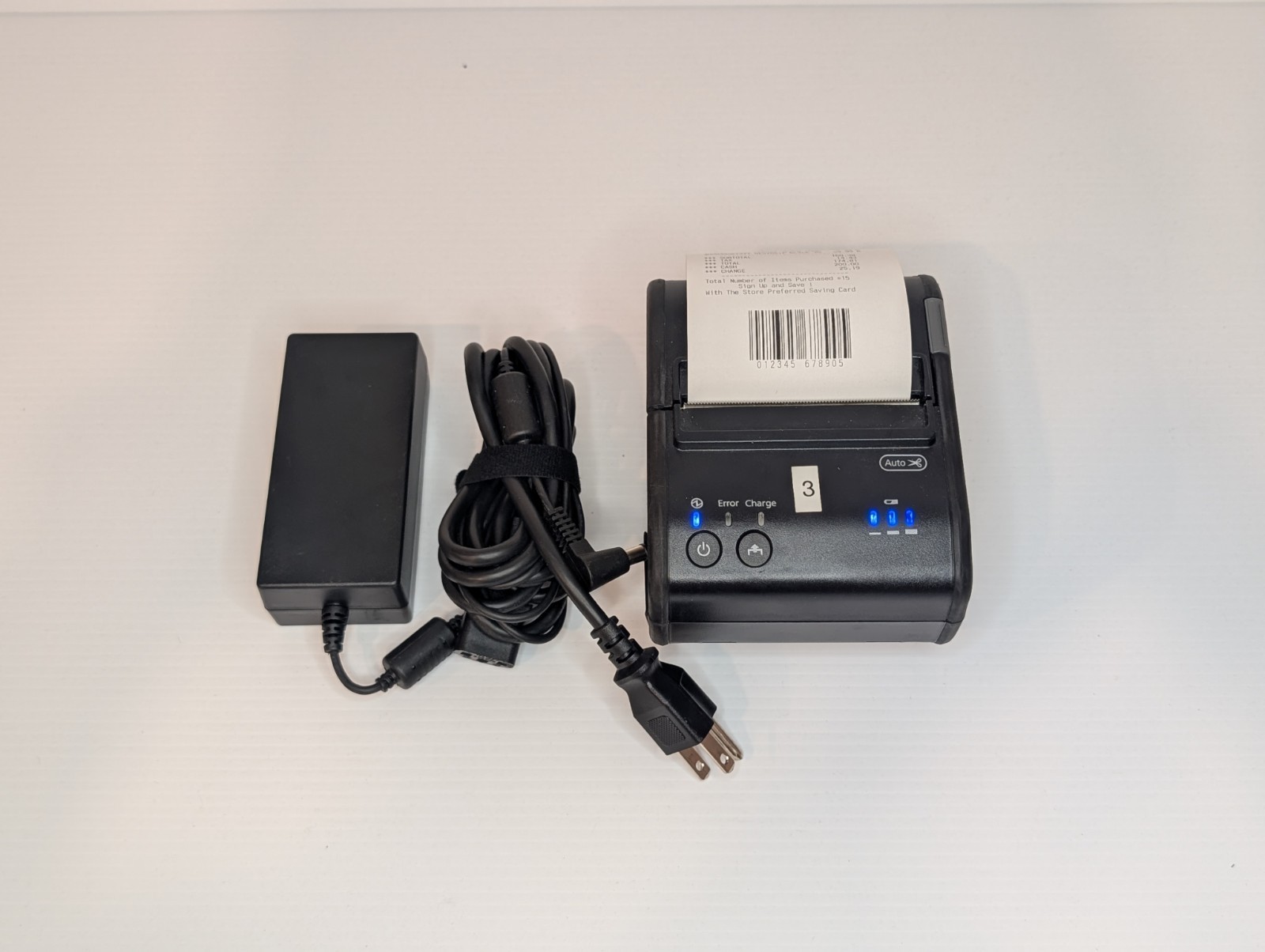 Epson TM-P80 Model M316D BT Thermal Printer w/Power adapter, AC Cord & Battery