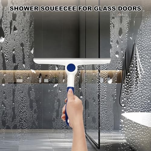 Window Squeegee for Glass Doors，All-Purpose 9.7” Window Cleaning Squeegee,
