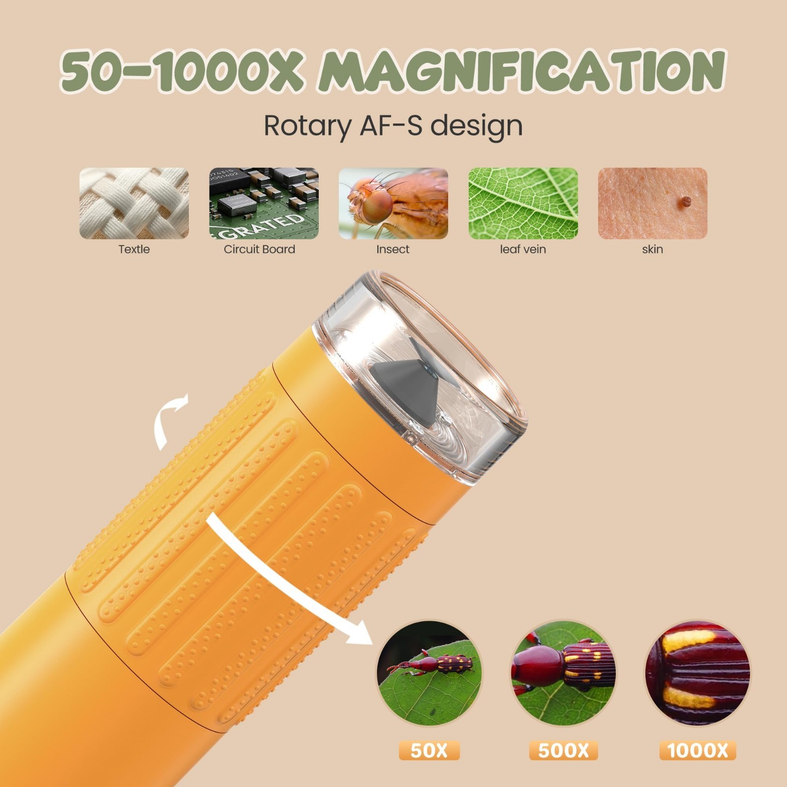 1000X Portable Handheld Digital Microscope for Kids with HD2.0 IPS Screen |...