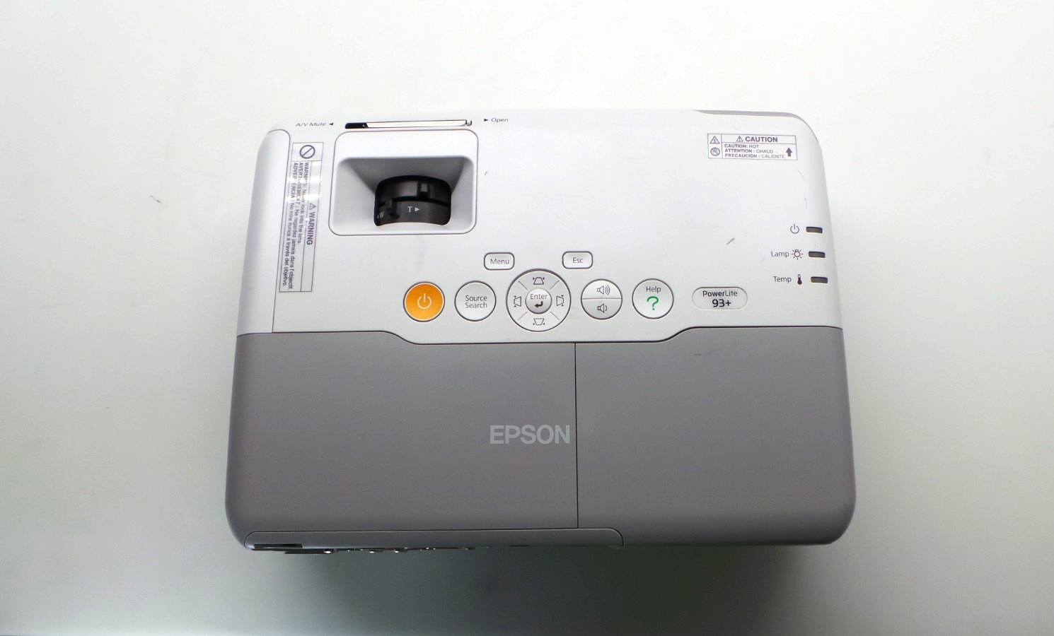 Epson PowerLite 93+ 3LCD Projector H382F - Tested- Power Cord only