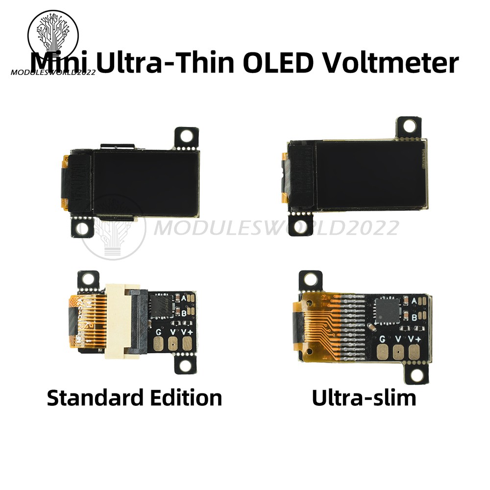 DC 0-30V Digital Voltmeter 0.5-inch OLED Ultra-Slim Mini Embedded Voltage Gauge