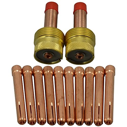 TIG Gas Lens Collet Bodies Jumbo Large Diameter 995795 995795 10N25 1/8" 12pcs
