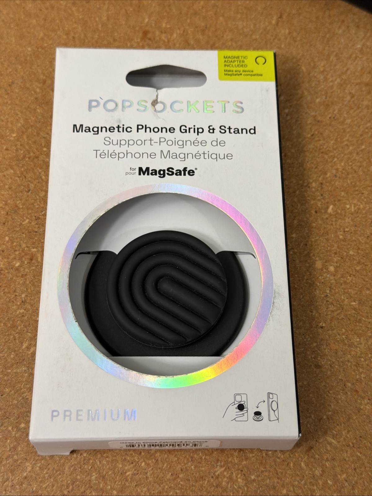 PopSockets MagSafe PopGrip & Stand For MagSafe Curves Black OPEN BOX NEW!