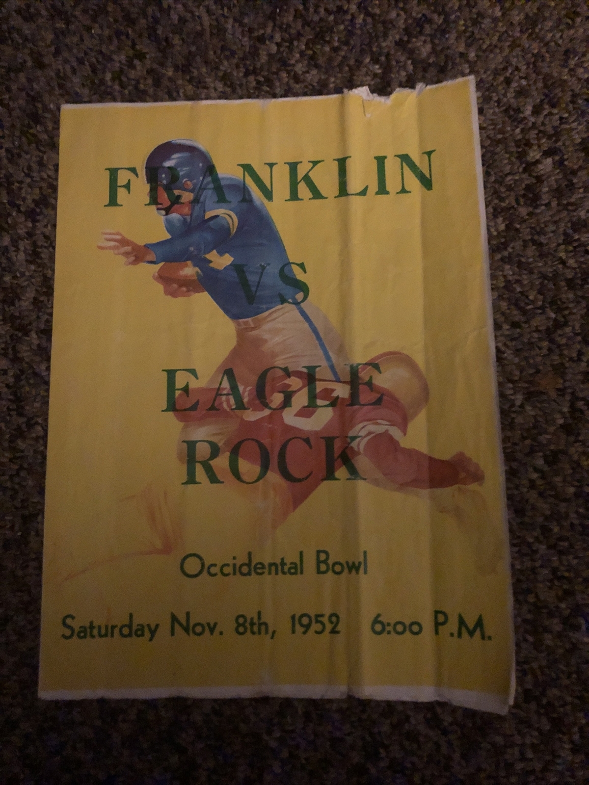 Official Program Occidental Bowl 11/8/ 1952 Football California HS Coca Cola Ad
