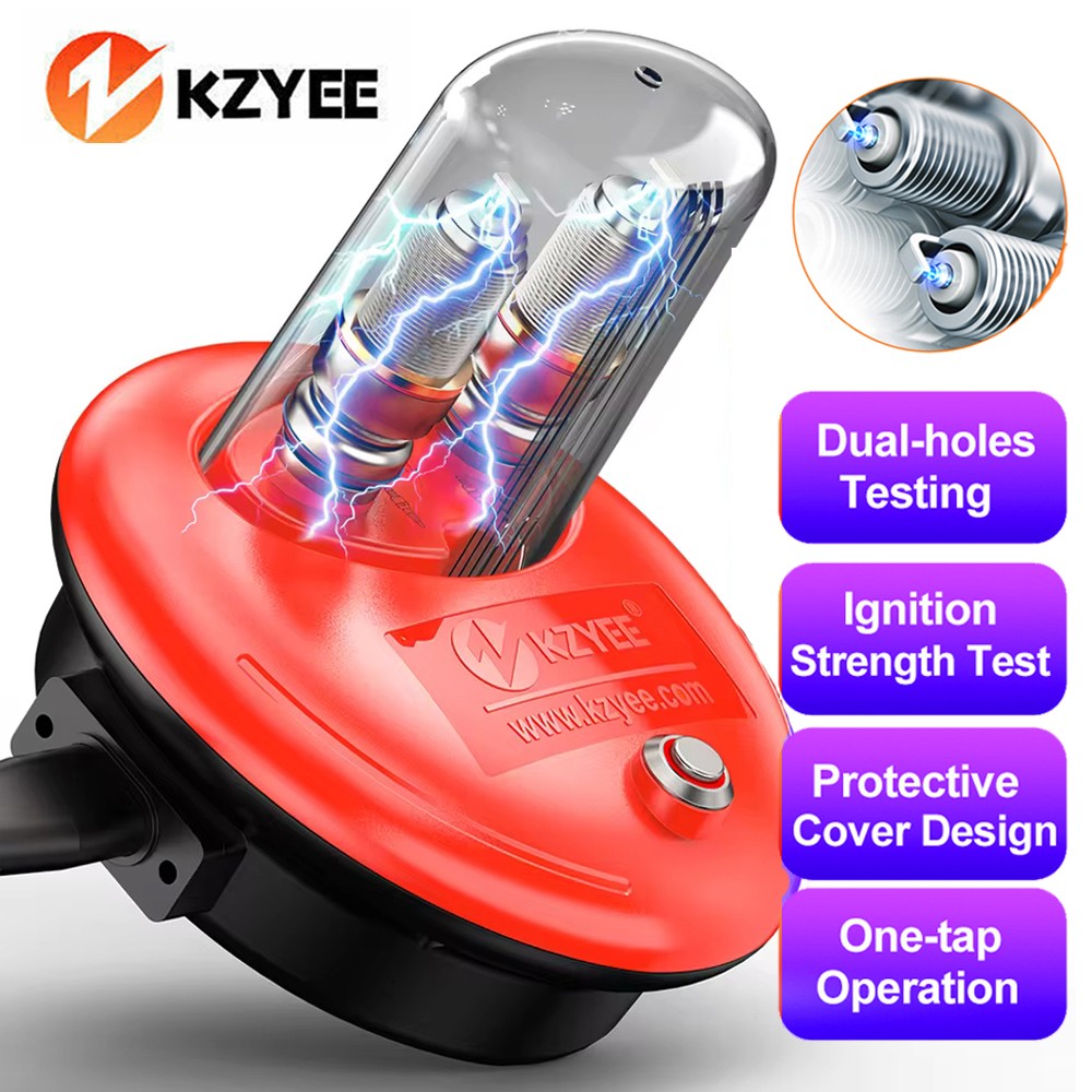KS30 Dual-Port Spark Plug Tester 12V Gasoline Car Engine Igniton Diagnostic Tool