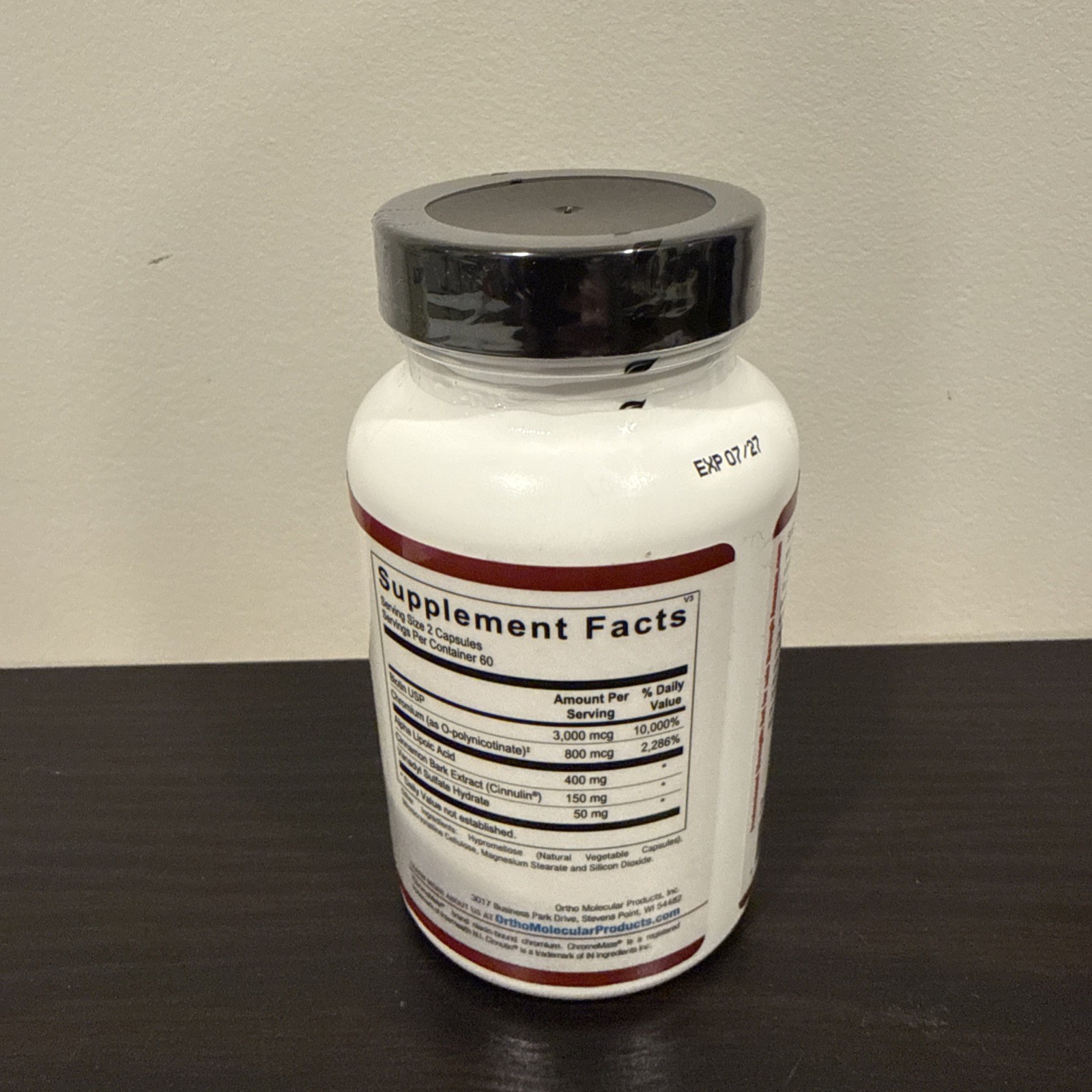 Ortho Molecular Diaxinol - 120 Capsules EXP 1/27