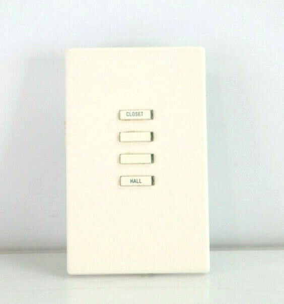 LiteTouch 4 Button Skinny Button Keypad Dimmer (Almond) Savant d302