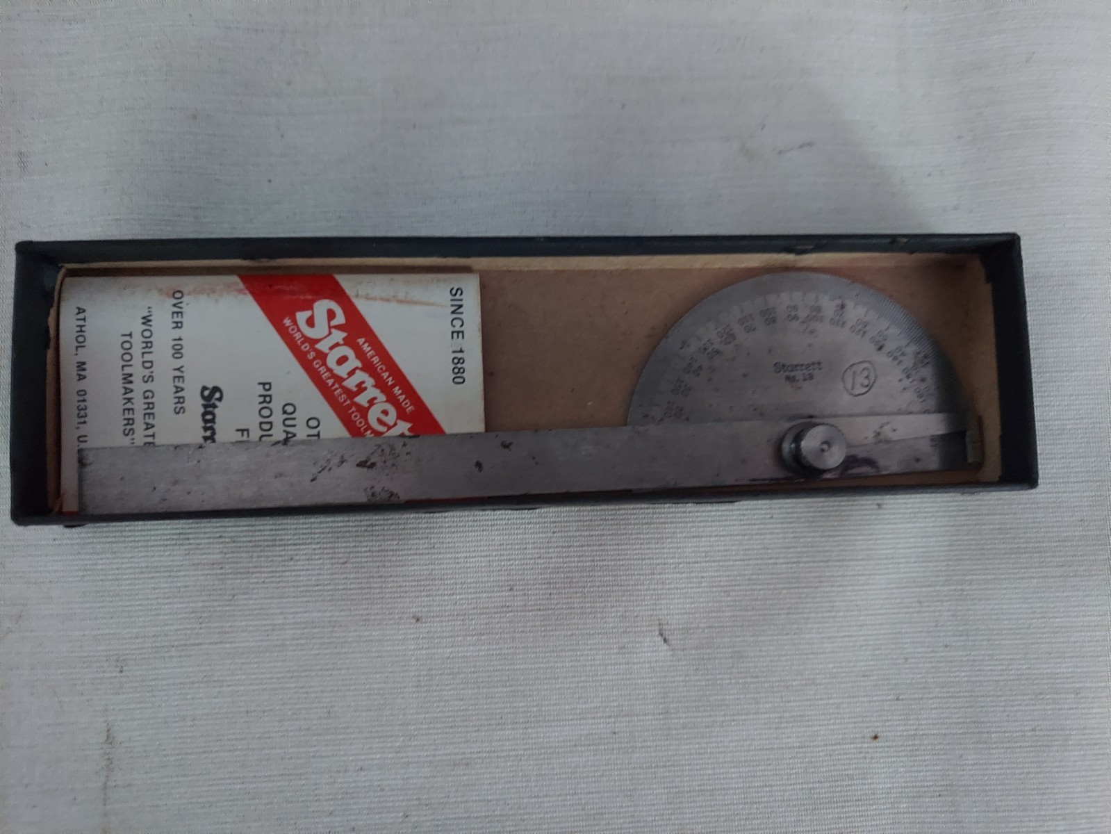 Starrett 19 Steel Protractor