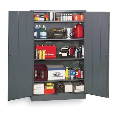 Zoro Select 1Ufe6 Shelving Storage Cabinet, 78 In H, 48 In W, 18 In D, Swing,,