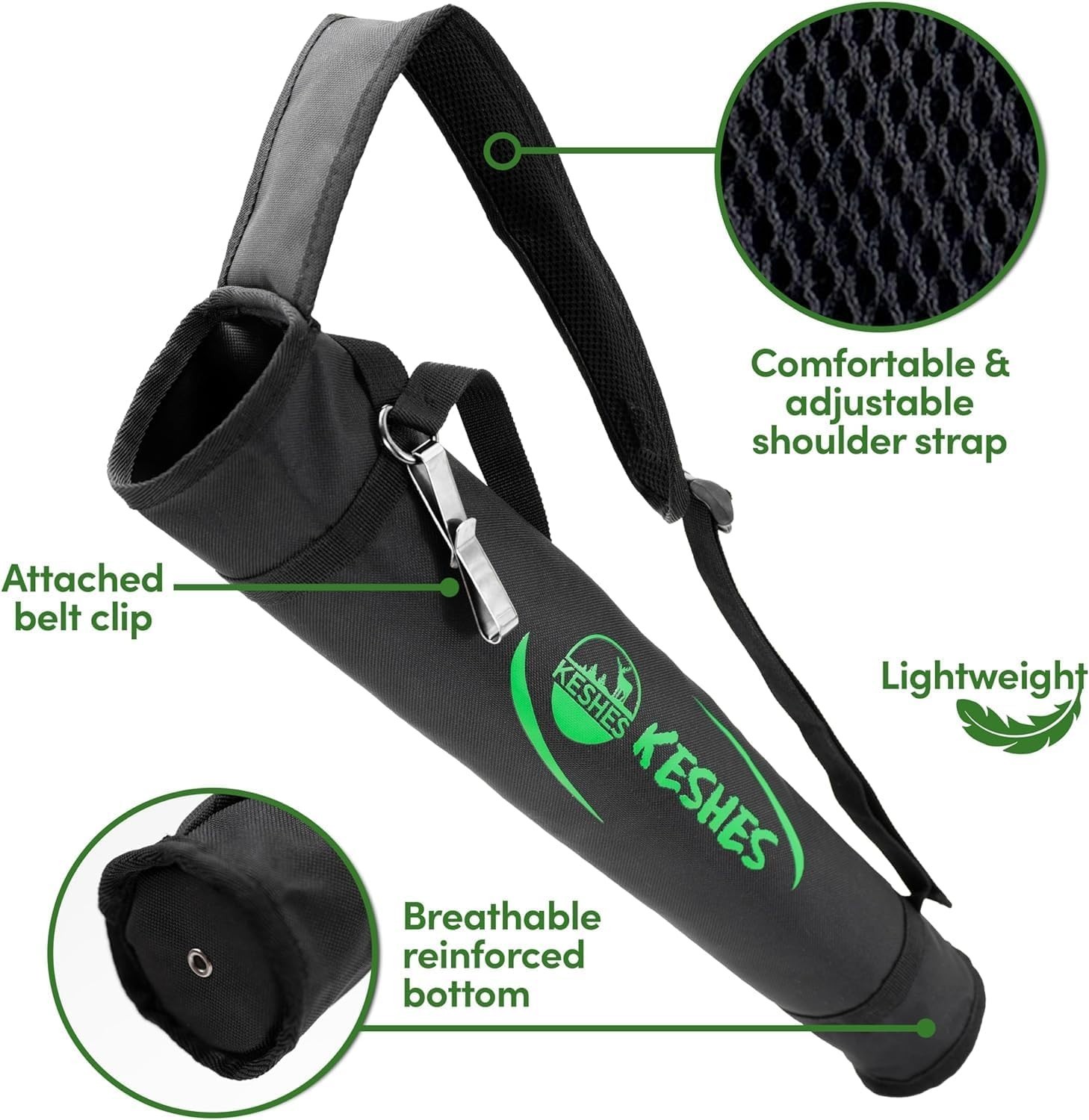Compact and Durable Archery Quiver with Adjustable Strap for Target Practice