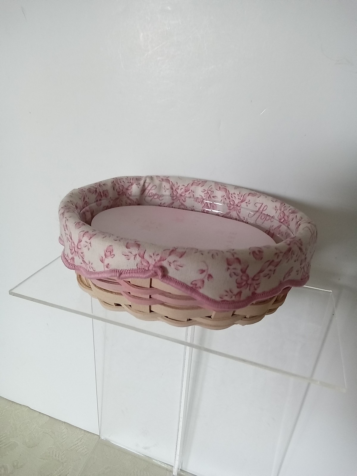 Longaberger 2003 Horizon Of Hope American Cancer Society Basket  4 pc Set New