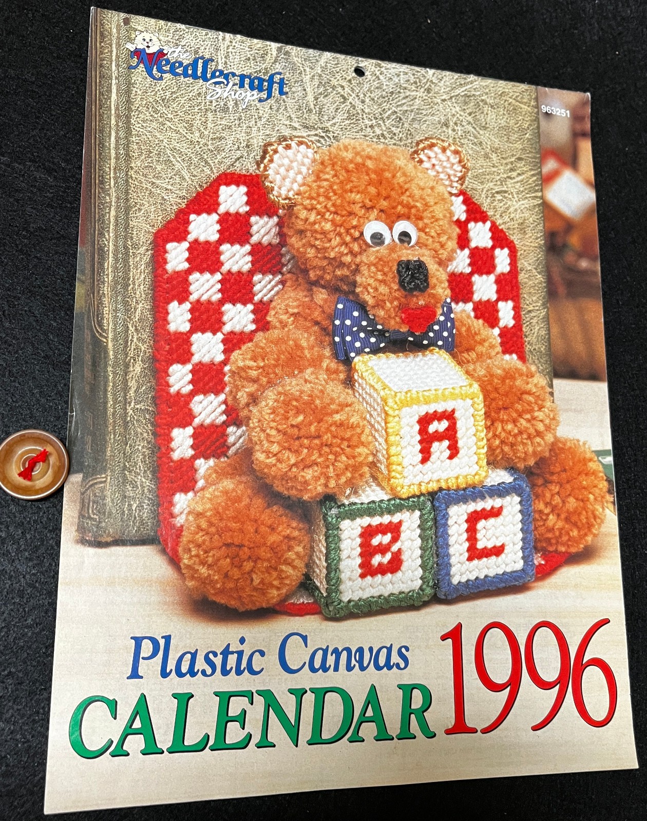 Plastic Canvas CALENDAR 1996 -The Needlecraft Shop With a Pattern for Each Month