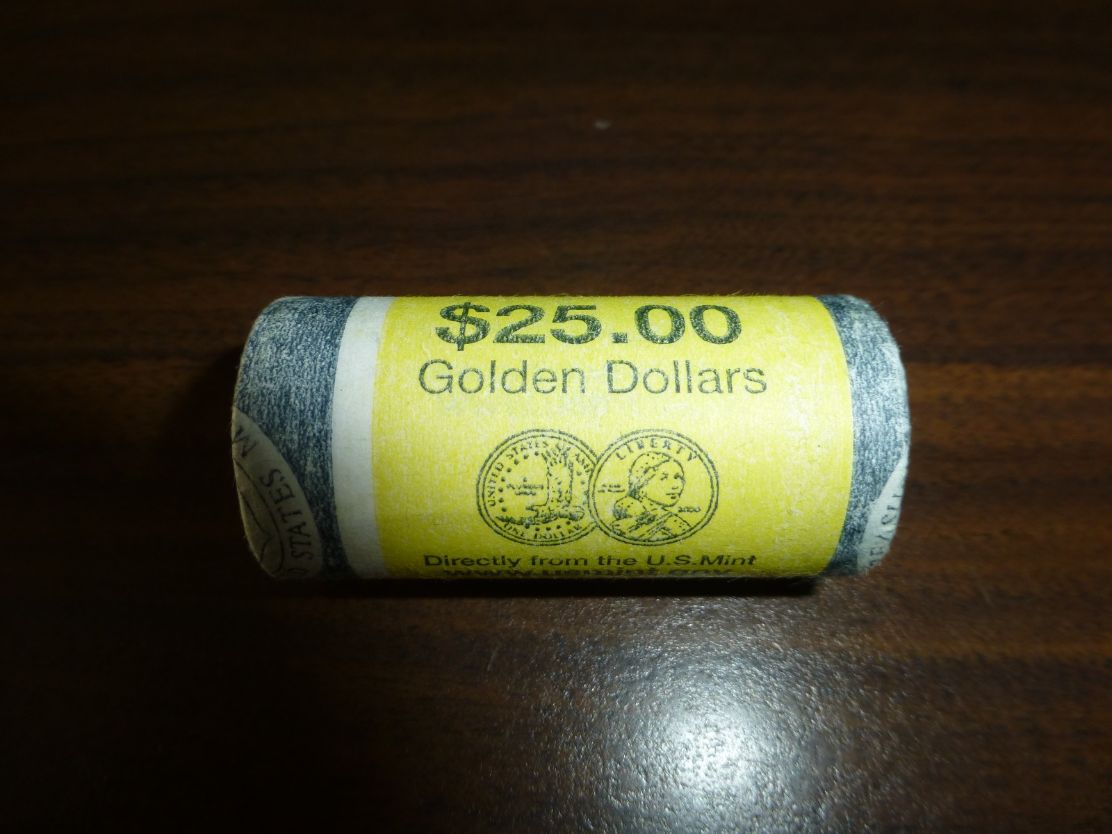 2000 P Sacagawea $1 Golden Dollar - U.S. Mint Wrapped Roll - 25 Coins