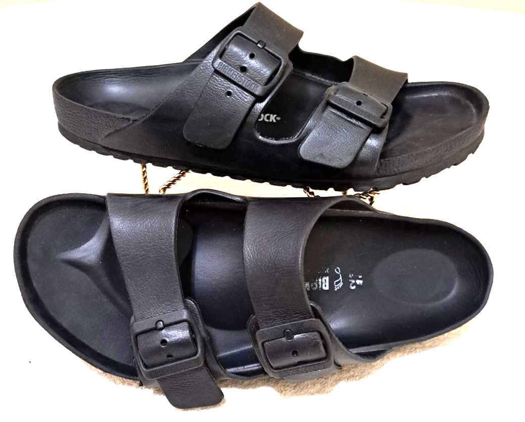 Birkenstock Sandals Men Size 42 Arizona Essentials Slip-on Black Sandals
