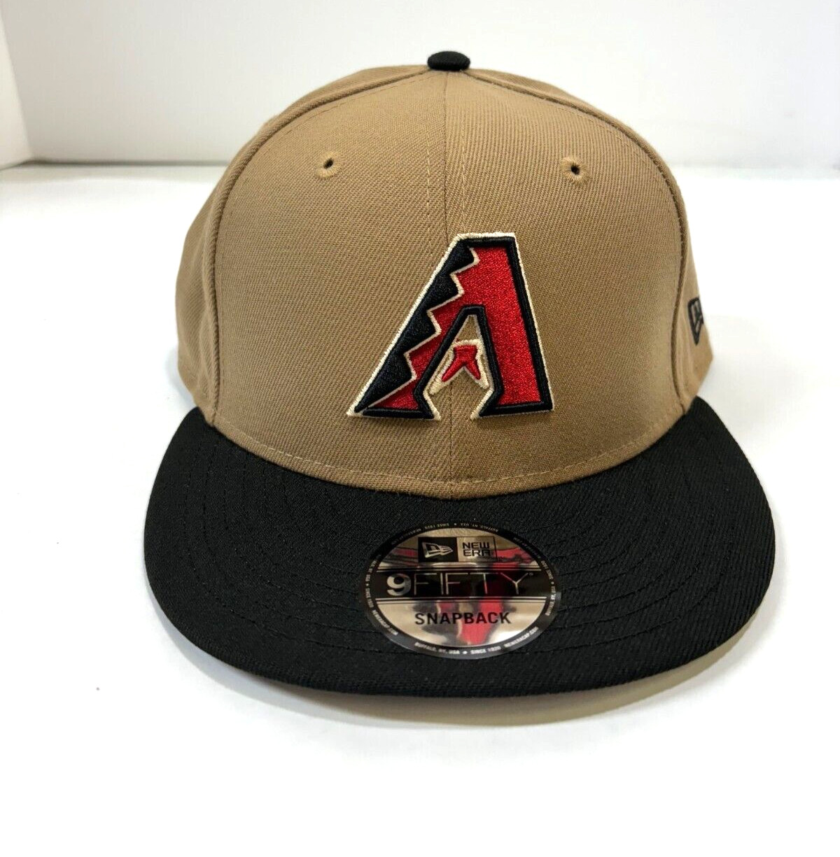 Arizona Diamondbacks MLB NE Snapback Hat~Khaki/Black
