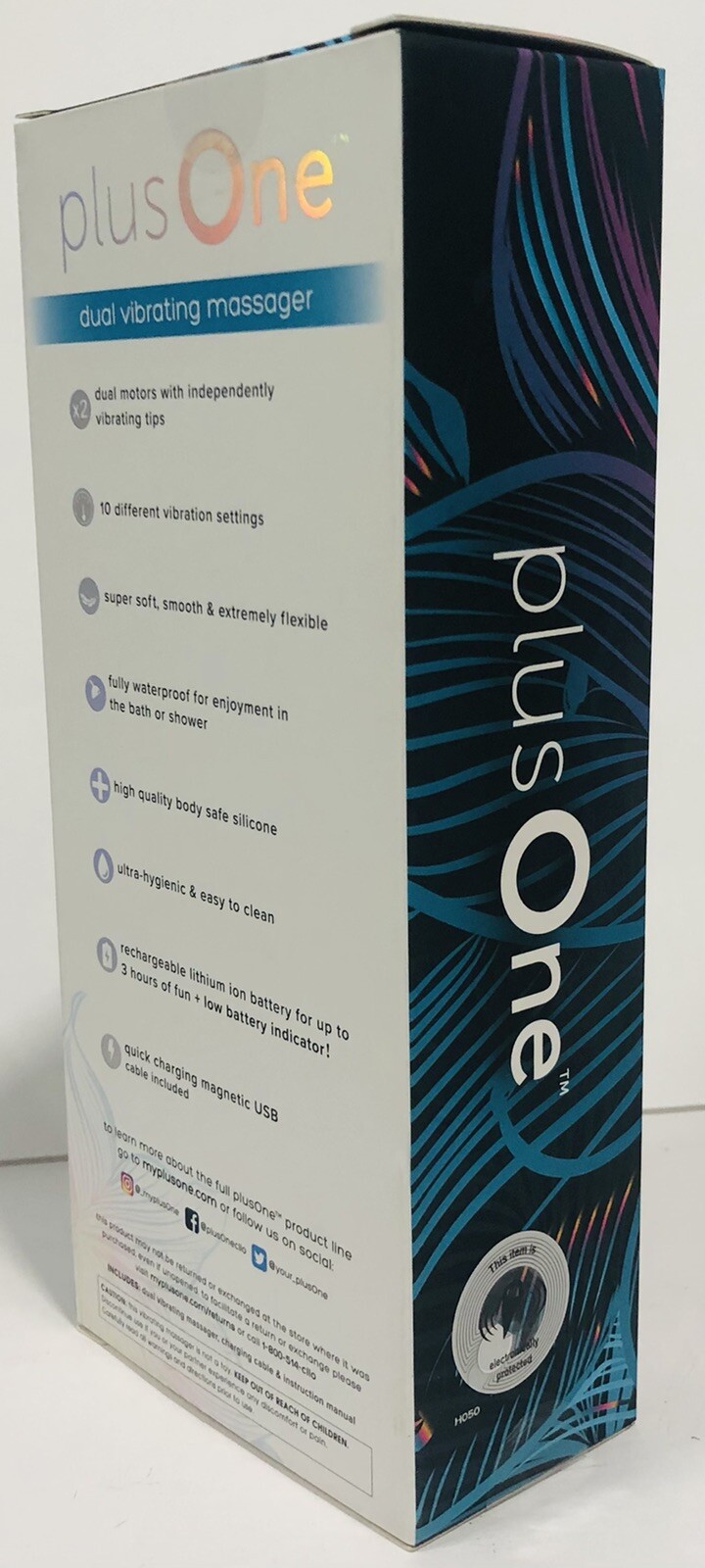 NEW Plus One Dual Vibrating Massager 10 Vibration Settings, Waterproof
