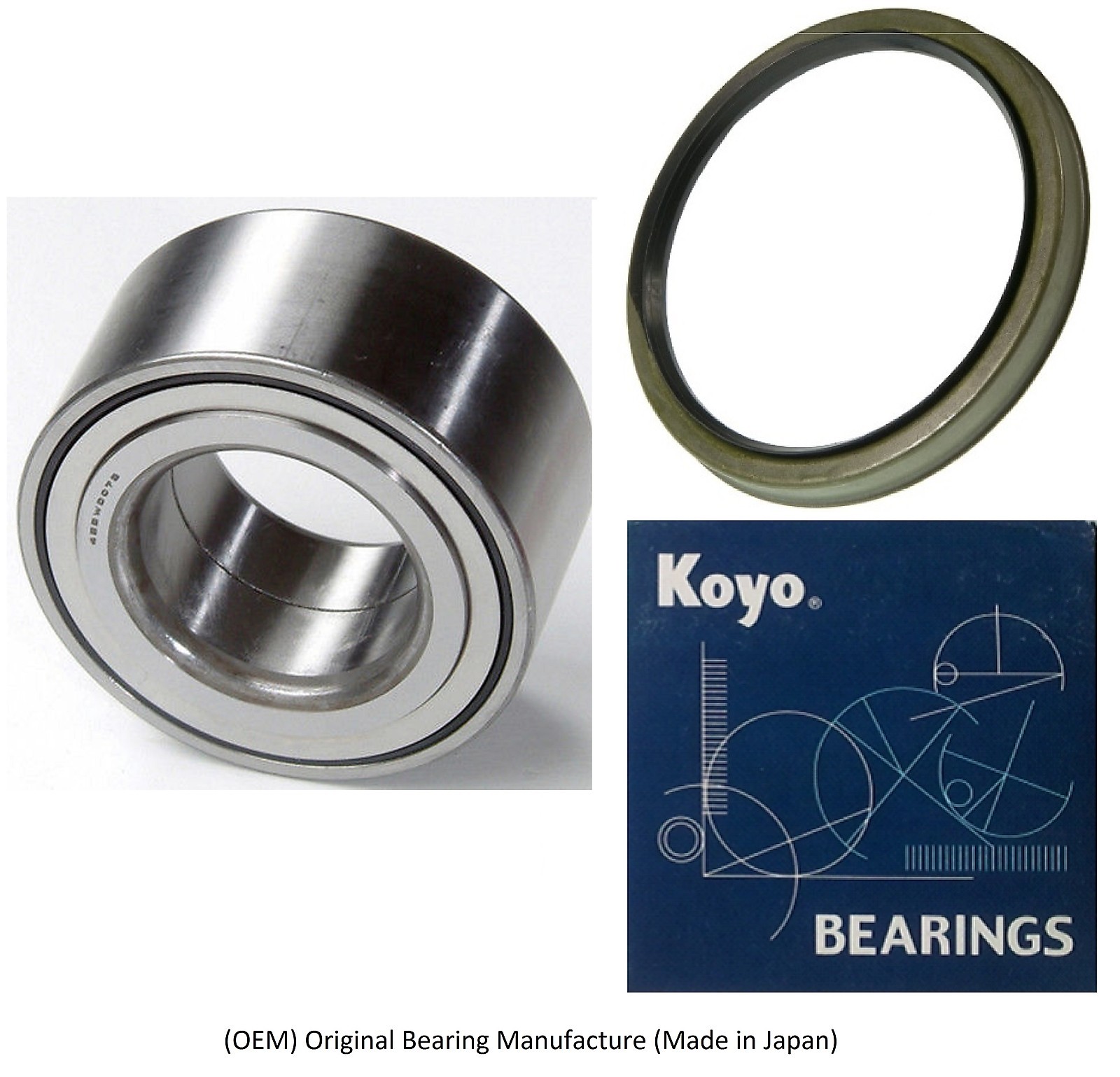 Front Wheel Hub Bearing (OEM) KOYO & Seal For 2000-2006 Toyota Tundra 2WD