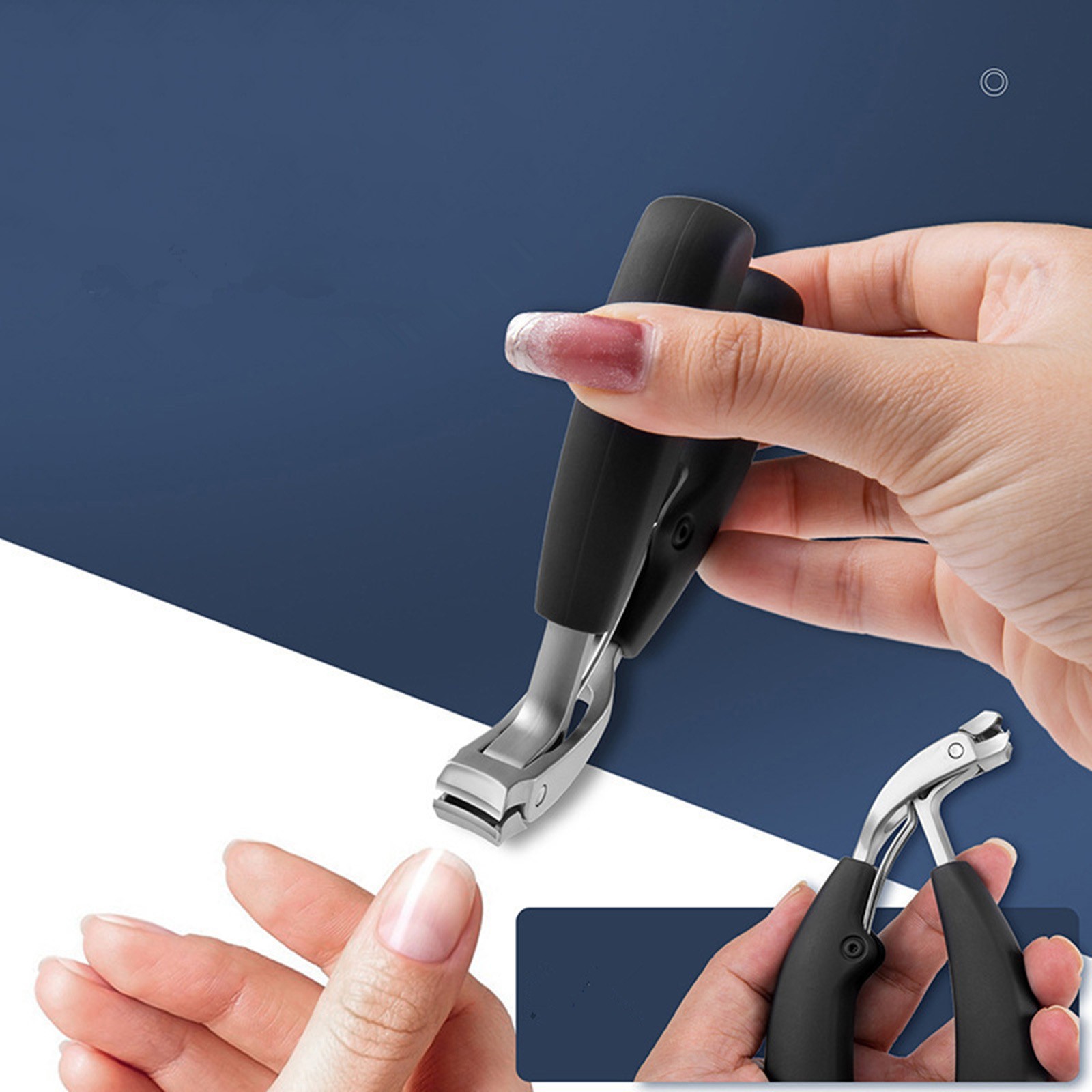 New Angled Head Sharp Blade Ergonomic Large Mouth Toenail Finger Nails Clipper