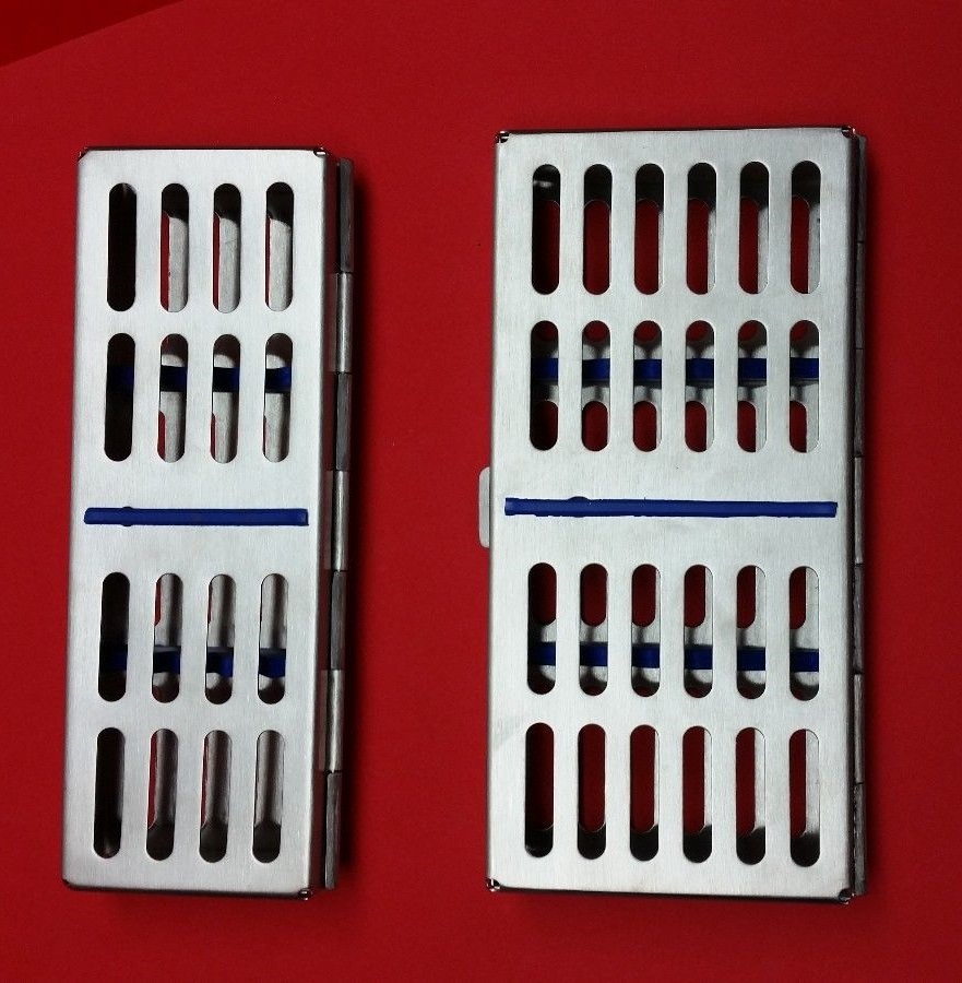 Dental Sterilization Cassette,Autoclave Tray,Rack, Box, 10 &-5 Instrument 'Blue'