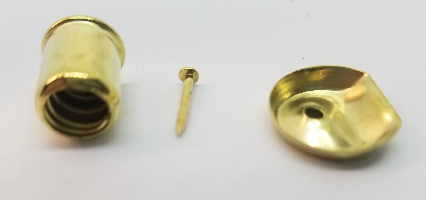 Brass Plated Bullet Catch 1/4" Diameter ball cabinet spring button door small