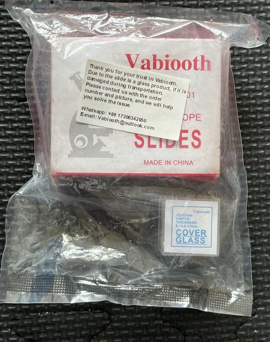Vabiooth Rounded Edge Microscope Slides Kit 50 Pcs Pre-Cleaned Blank Microscope
