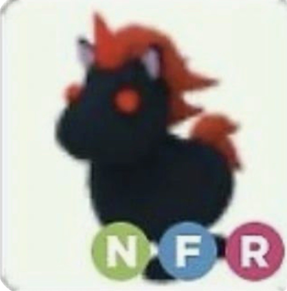 Black & Red Unicorn Horse NFR Crypto-Collectible Virtual Item