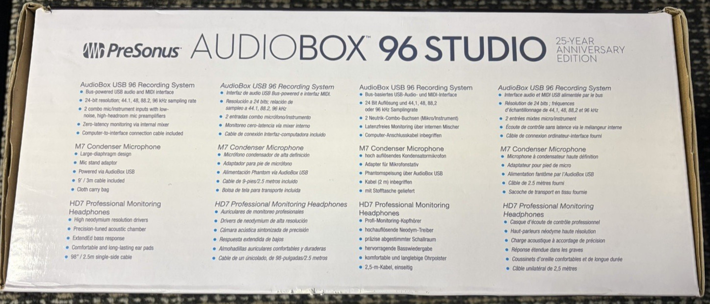 PreSonus® AudioBox USB® 96 Studio 25th Anniversary USB Audio Interface
