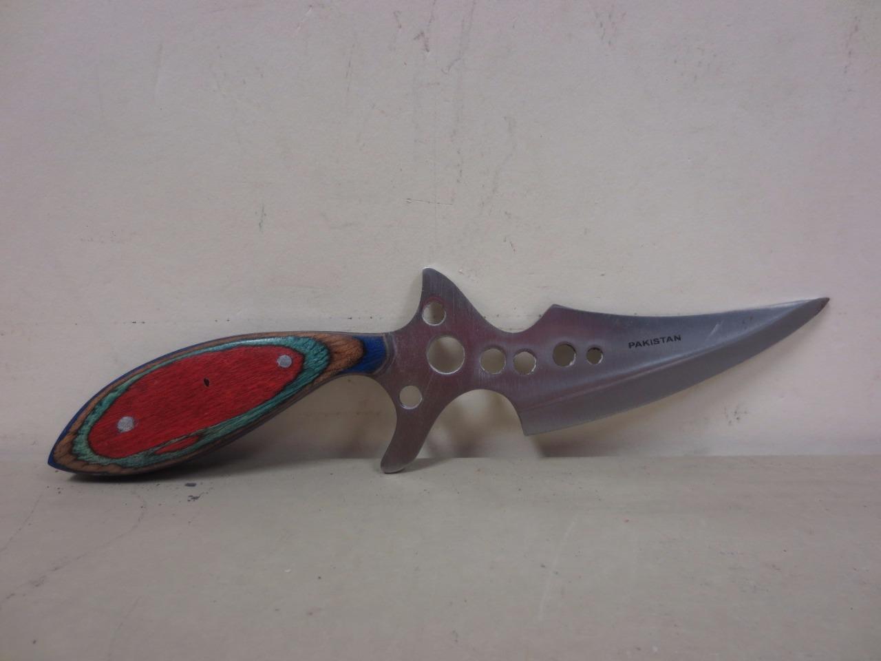 8.5" Handmade Stainless Steel Hunting Knife with Real Leather Sheath