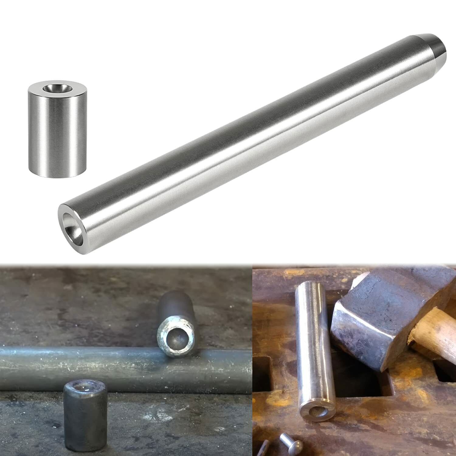 Blacksmith Rivet Doming Tool Set Rivet Heading/Bucking Dome Tools for Size 1/2”