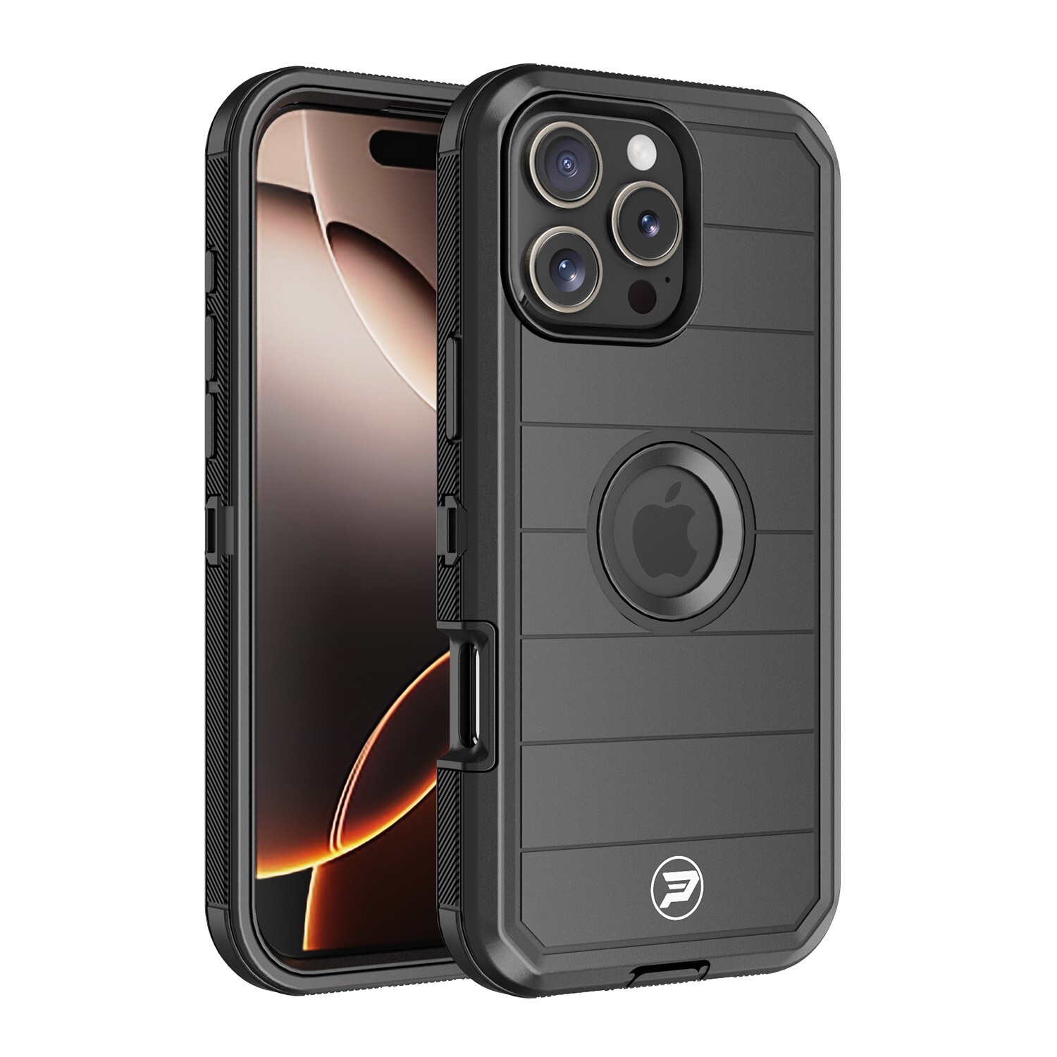 for iPhone 16 PRO MAX  (screen 6.9") Rugged Triple Layer TPU and PC Lined Case