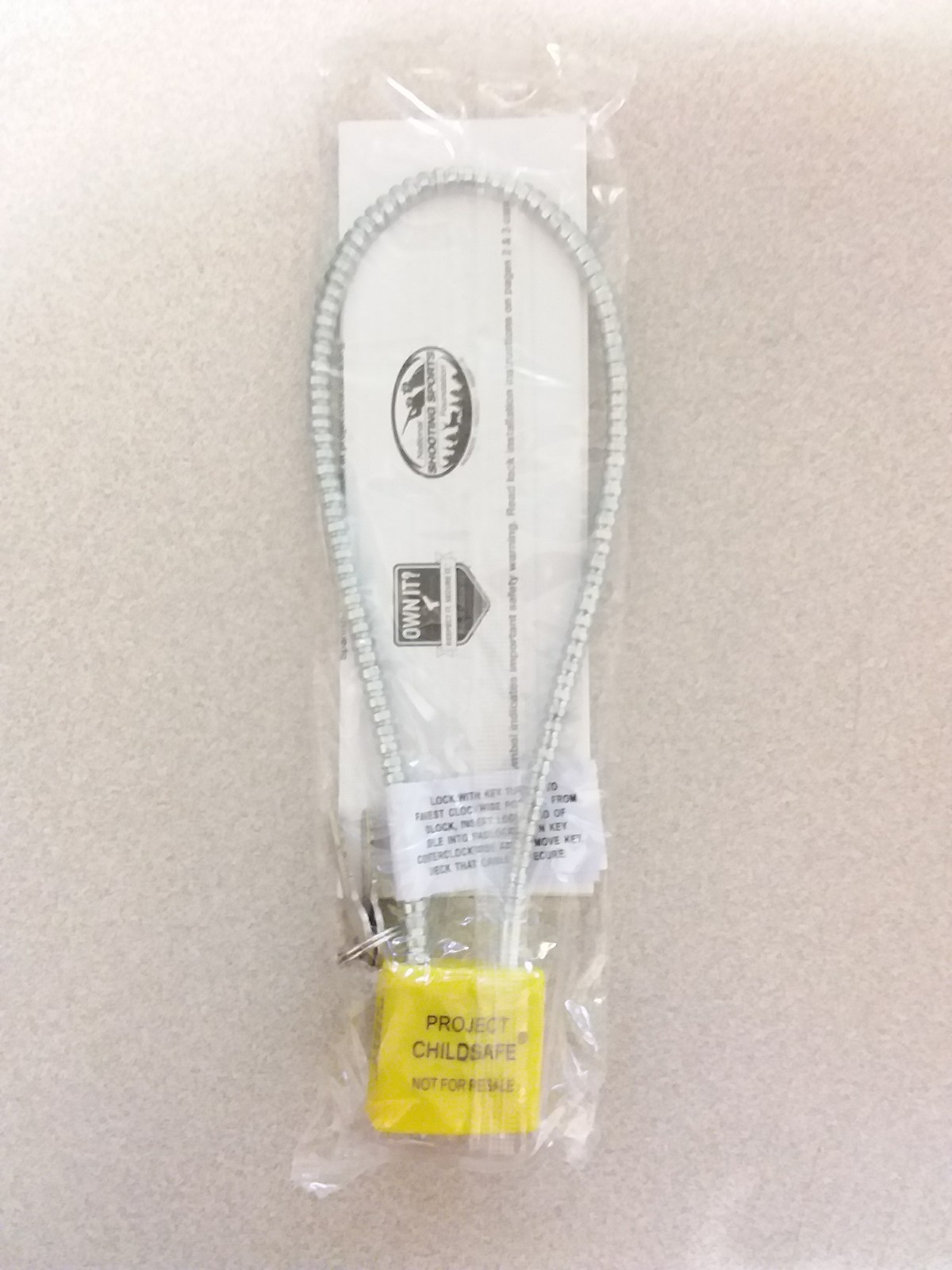 Project Child Safe Cable Gun Lock W/ Keys Pistol Revolver Rifle Shotgun ETC New!