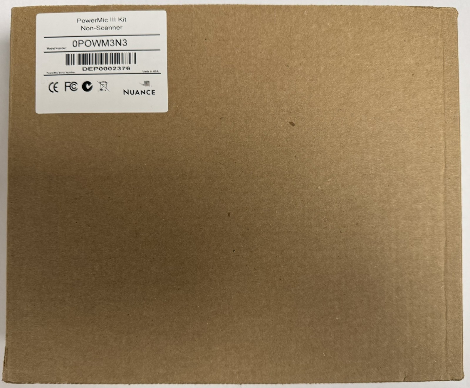 New Open Box Nuance PowerMic III 3FT 0POWM3N3