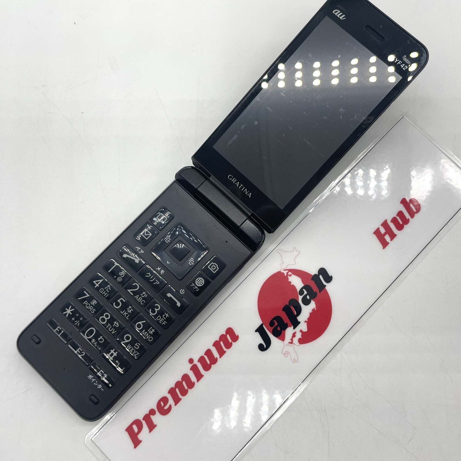 Kyocera GRATINA KYF42 Black Unlocked 4G Flip Phone Nano SIM Tested Japan
